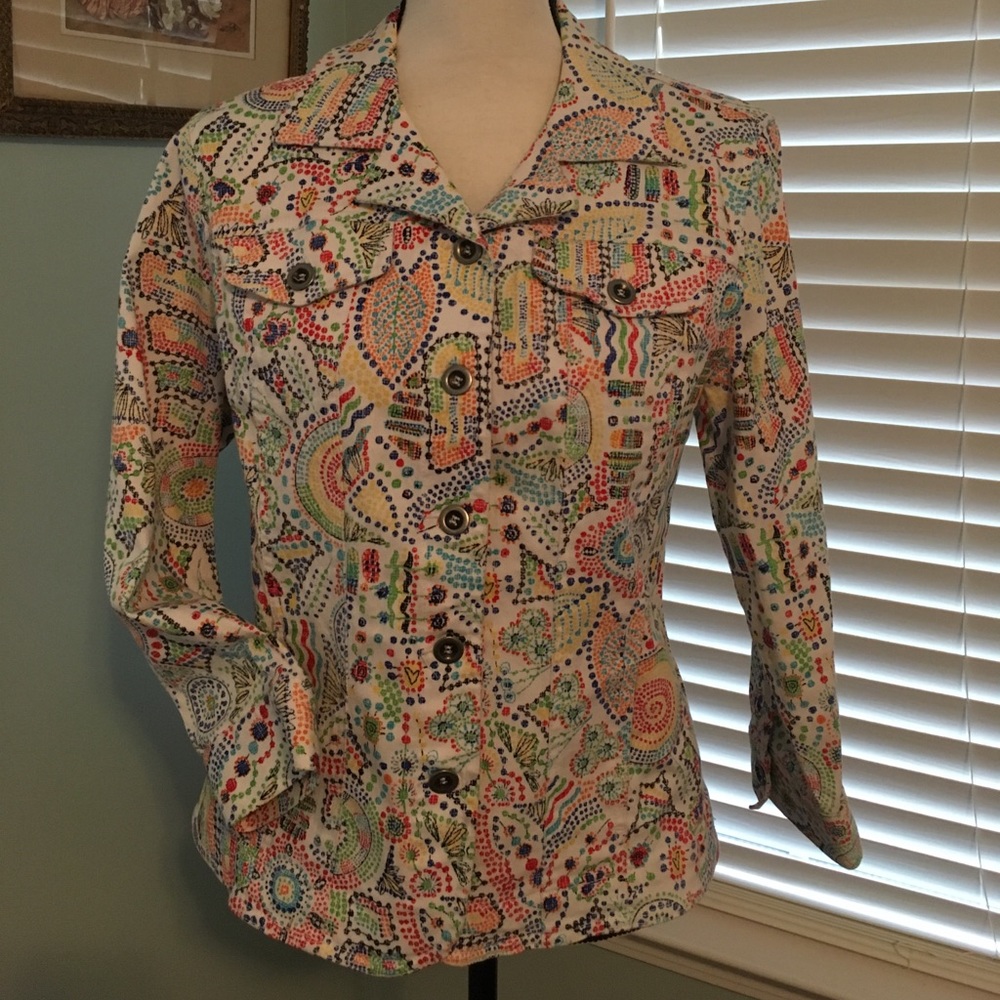 Ruby Rd denim multi color pattern.  Size 10.